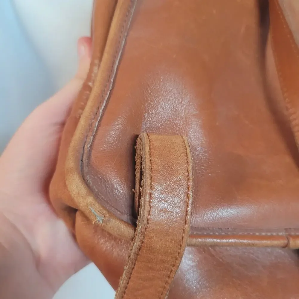 90's Old Coach Backpack Shoulder Bag 9960 Leather Brown 25x20x11cm pre-owned